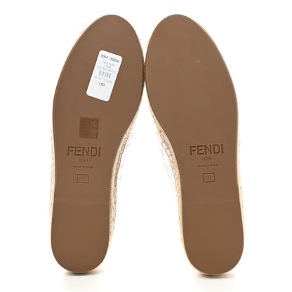 Fendi Nappa FF Embossed Espadrilles 41 Snow 5 of 12