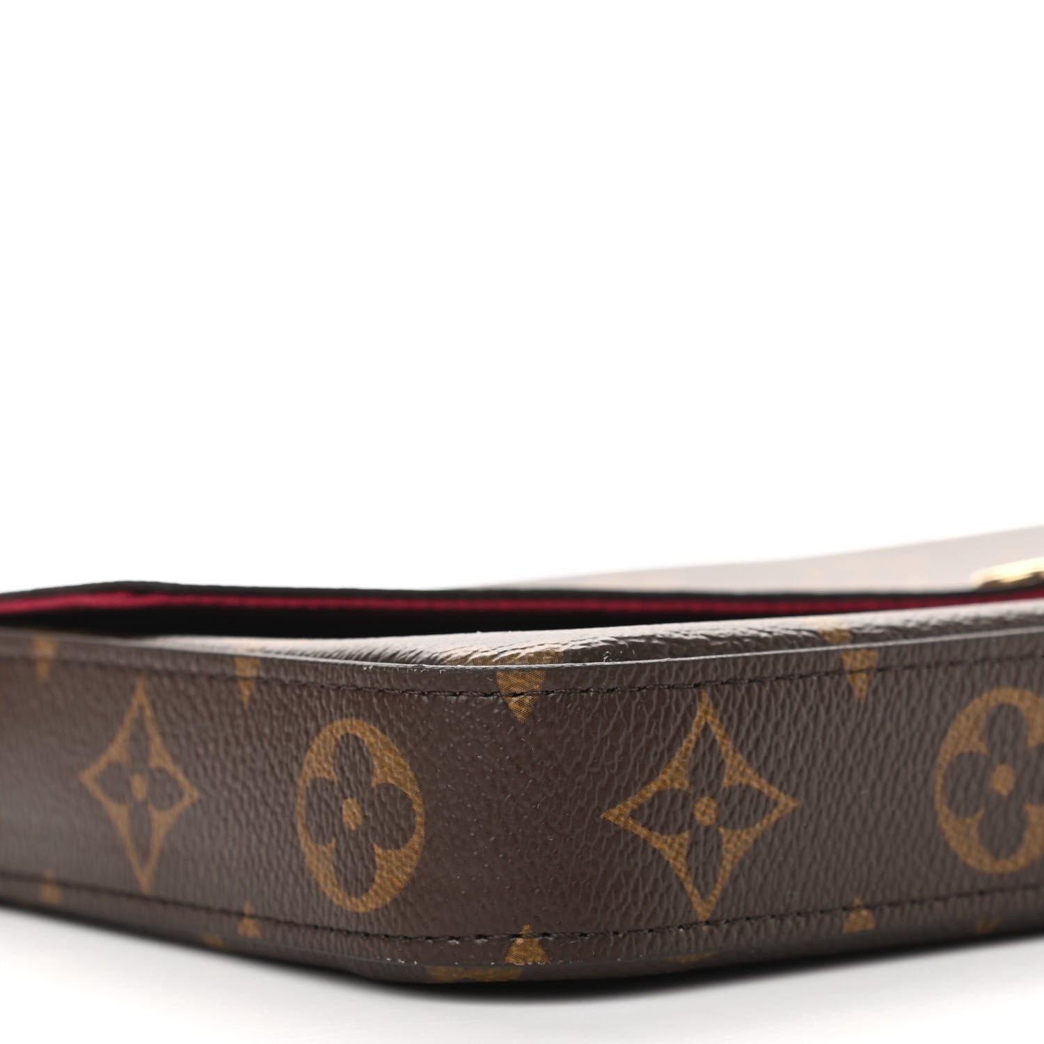Louis Vuitton Monogram Pochette Felicie Chain Wallet Fuchsia 9 of 11