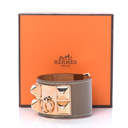 Hermes Epsom Collier de Chien CDC Bracelet T2 Etoupe 8 of 8
