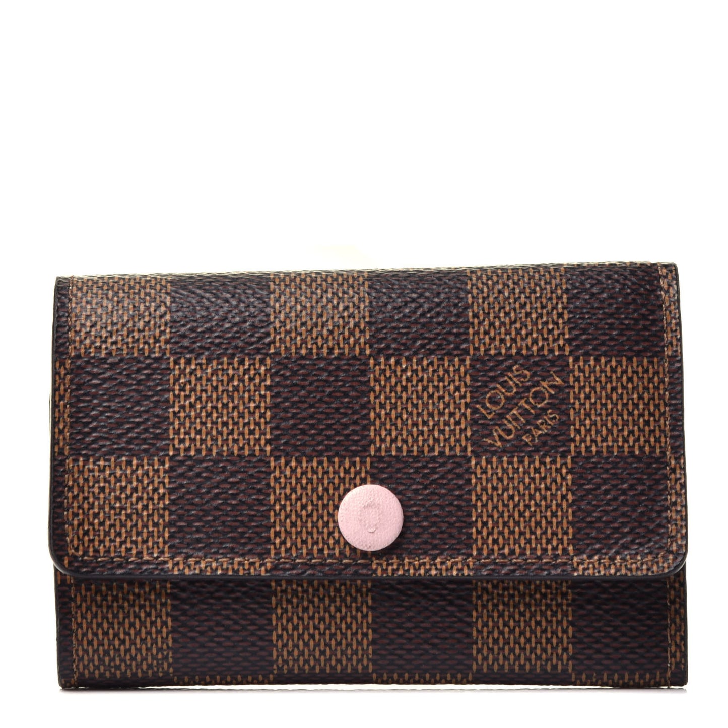 Damier Ebene Multicles 6 Key Holder Rose Ballerine