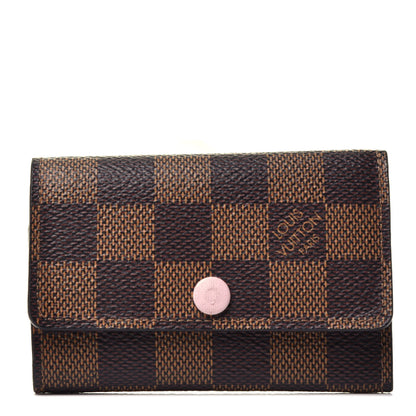 Louis Vuitton Damier Ebene Multicles 6 Key Holder Rose Ballerine 1 of 8
