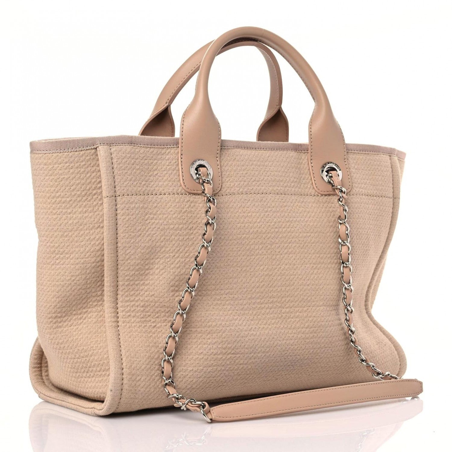 Chanel Mixed Fibers Medium Deauville Tote Beige 4 of 11