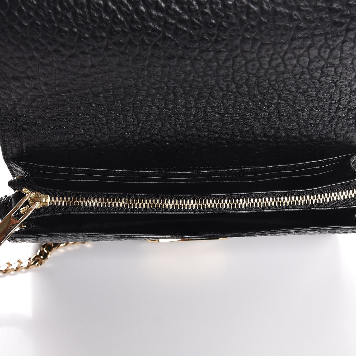 Burberry Signature Grain Small Madison Chain Clutch Black 5 of 6