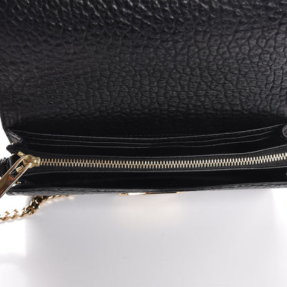 Burberry Signature Grain Small Madison Chain Clutch Black 5 of 6