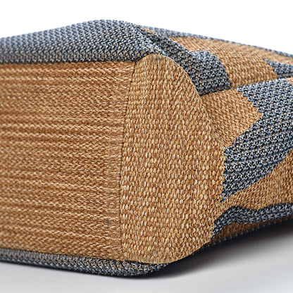 Chanel Mixed Fibers Large Maxi Shopping Bag Blue Beige 10 of 11