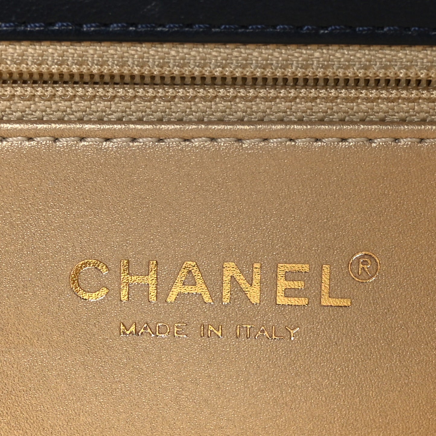 Lambskin Quilted La Parisienne Top Handle Flap Dark Blue