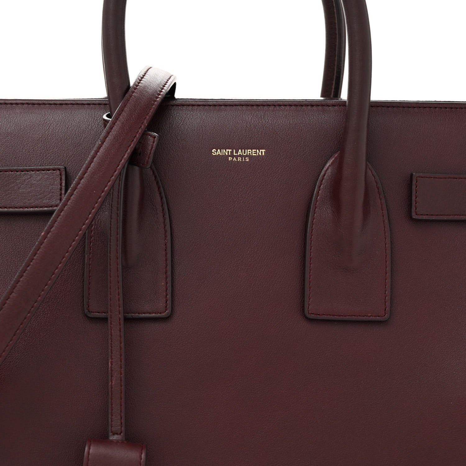 Saint Laurent Calfskin Small Sac De Jour Amarena 8 of 14