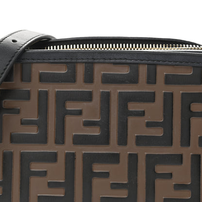 Fendi Vitello Century Bi-Color FF 1974 Embossed Mini Camera Case Maya Black 7 of 10