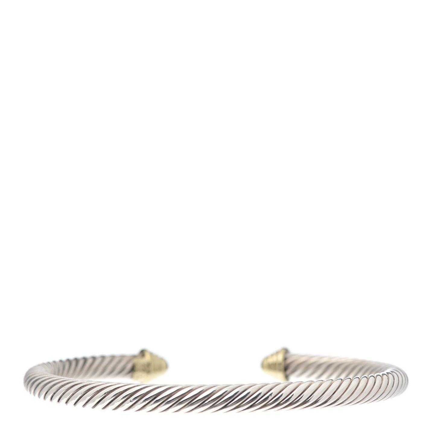 Sterling Silver 14K Yellow Gold 5mm Cable Classics Bracelet