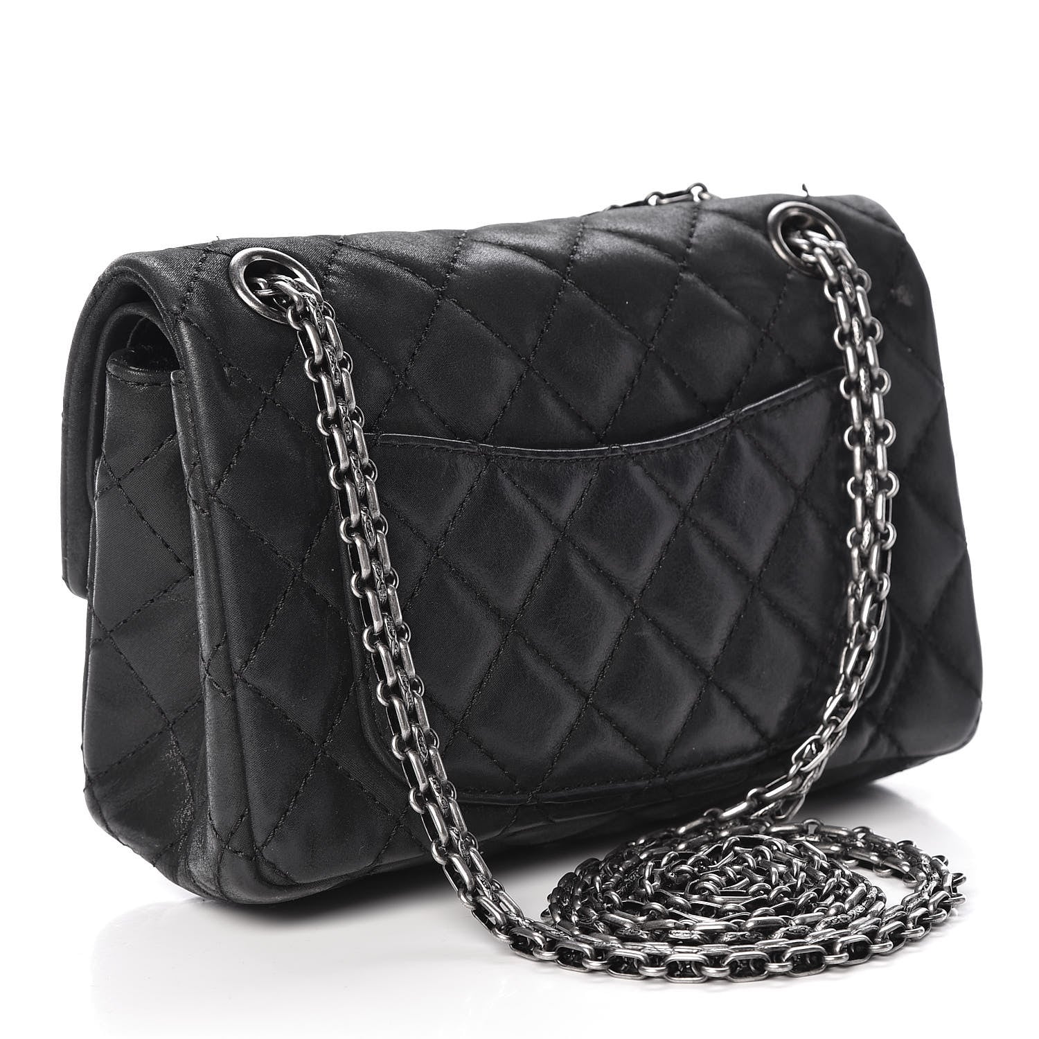 Chanel Iridescent Calfskin Quilted 2.55 Reissue 224 Flap Black 3 of 18