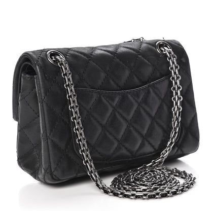 Chanel Iridescent Calfskin Quilted 2.55 Reissue 224 Flap Black 3 of 18