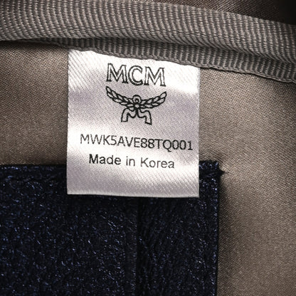 MCM Metallic Calfskin Stud X-Mini Stark Bebe Boo Backpack Blue 6 of 9
