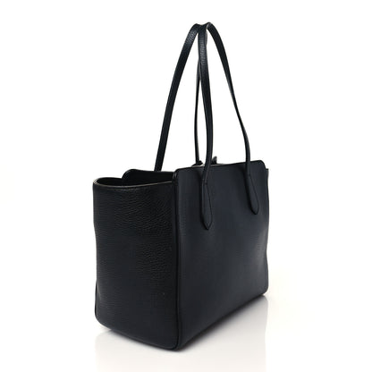 Gucci Pebbled Calfskin Small Swing Tote Black 3 of 12