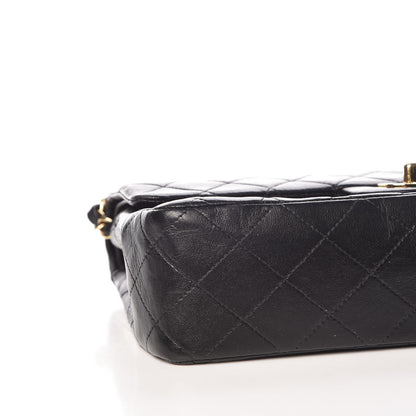 Chanel Lambskin Quilted Medium Double Flap Black 8 of 13