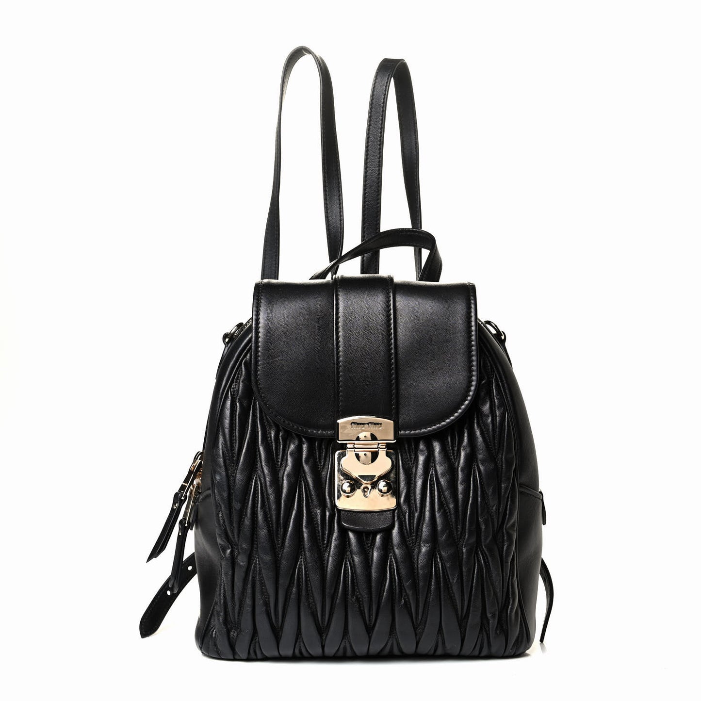 Nappa Matelasse Backpack Black