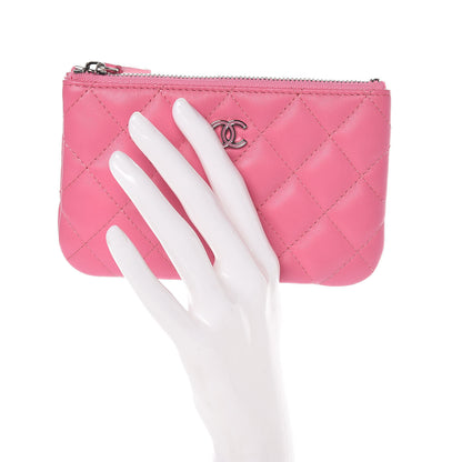Chanel Lambskin Quilted Small Cosmetic Case Pink 2 of 8