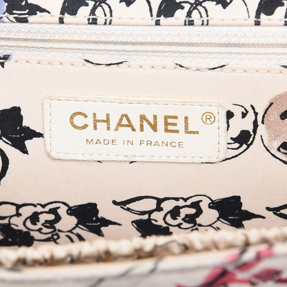 Chanel Nylon Printed Quilted Small Rue Cambon Flap Bag Off White 8 of 10