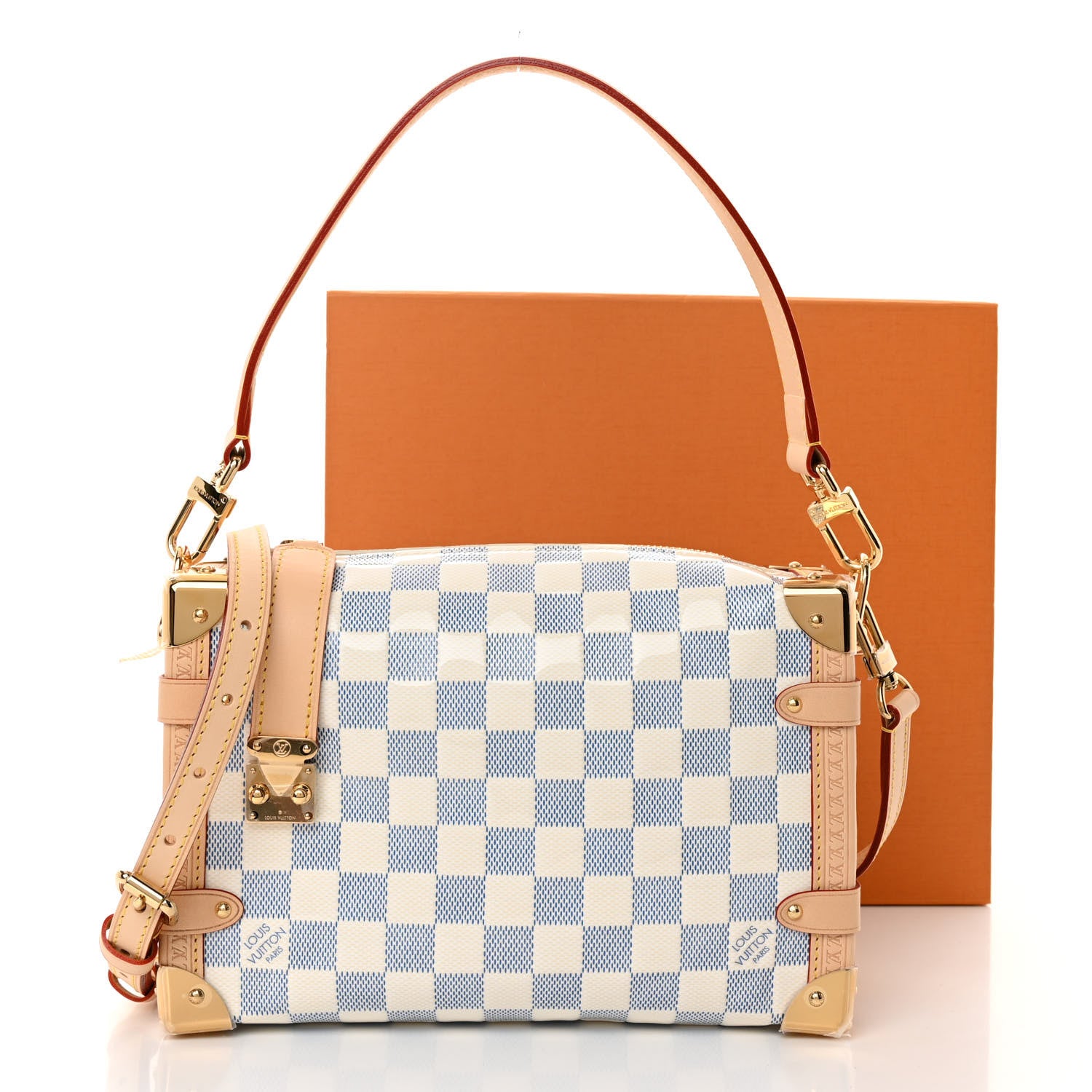 Louis Vuitton Damier Vernis Calfskin Side Trunk MM Celeste Blue 10 of 10