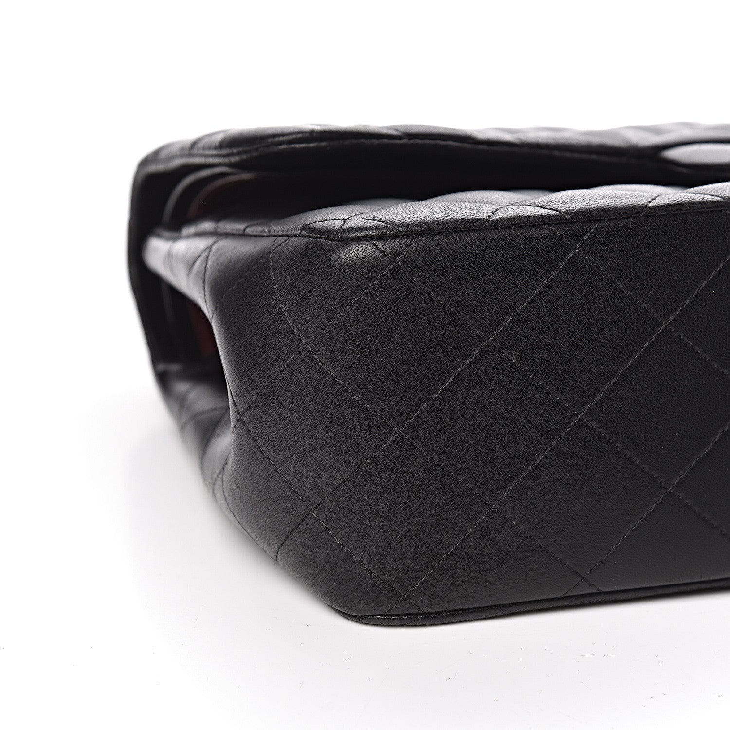 Chanel Lambskin Quilted Jumbo Double Flap Black 9 of 12