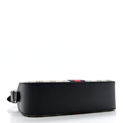 Gucci GG Supreme Monogram Textured Dollar Calfskin Web Small Ophidia Camera Bag Beige Blue 4 of 11