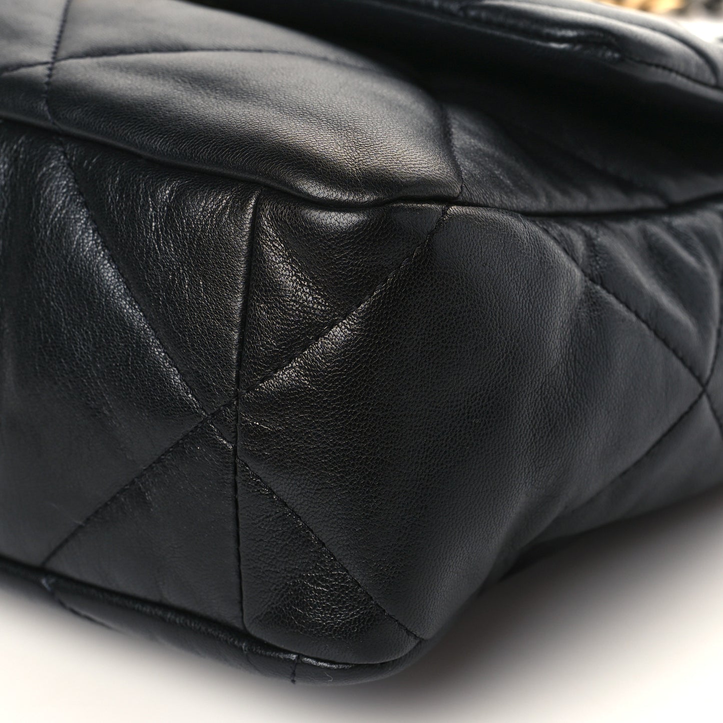 Goatskin Quilted Large Chanel 19 Flap Black