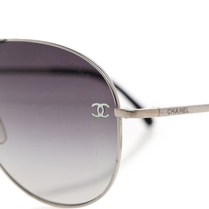 Chanel Aviator CC Sunglasses 4189-T-Q Silver 7 of 7