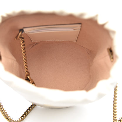 Gucci Calfskin Matelasse Mini GG Marmont 2.0 Bucket Bag White 5 of 10