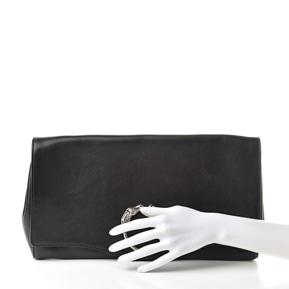 Gucci Calfskin Ribot Horse-Heads Clutch Black 2 of 12