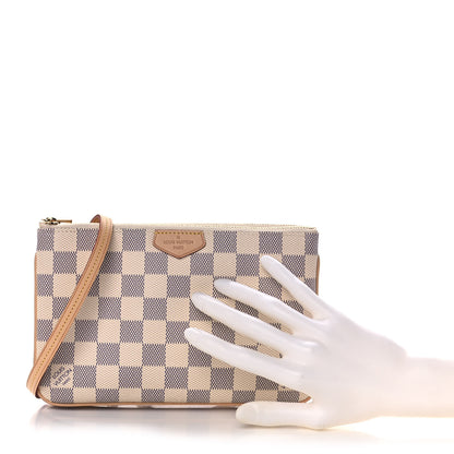 Louis Vuitton Damier Azur Double Zip Pochette 2 of 10