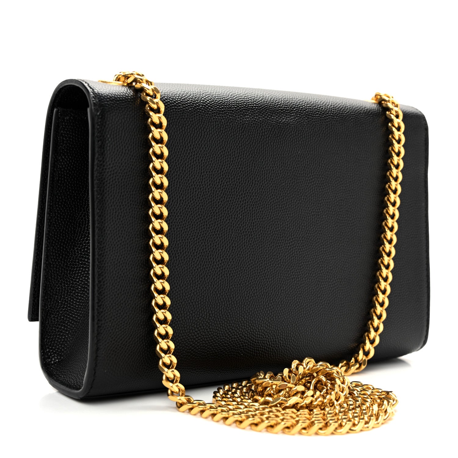 Saint Laurent Grain De Poudre Small Monogram Kate Satchel Black 3 of 10