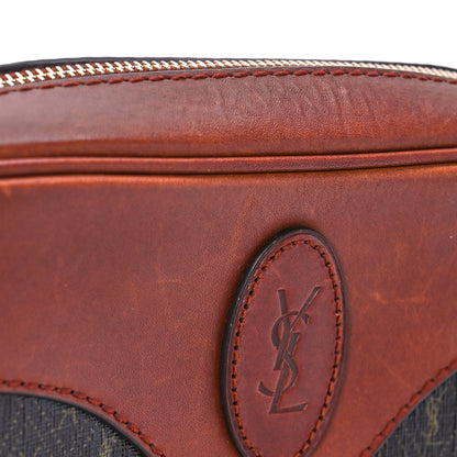Saint Laurent Canvas Smooth Calfskin Le Monogramme Coeur Crossbody Chestnut 12 of 14