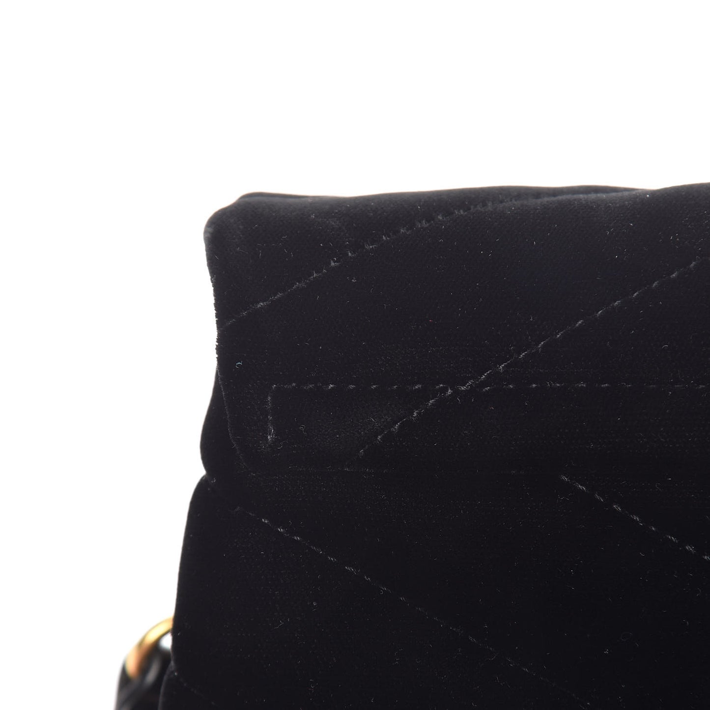 Velvet Y Quilted Monogram Toy Loulou Crossbody Bag French Black