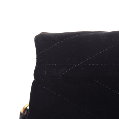 Saint Laurent Velvet Y Quilted Monogram Toy Loulou Crossbody Bag French Black 11 of 14