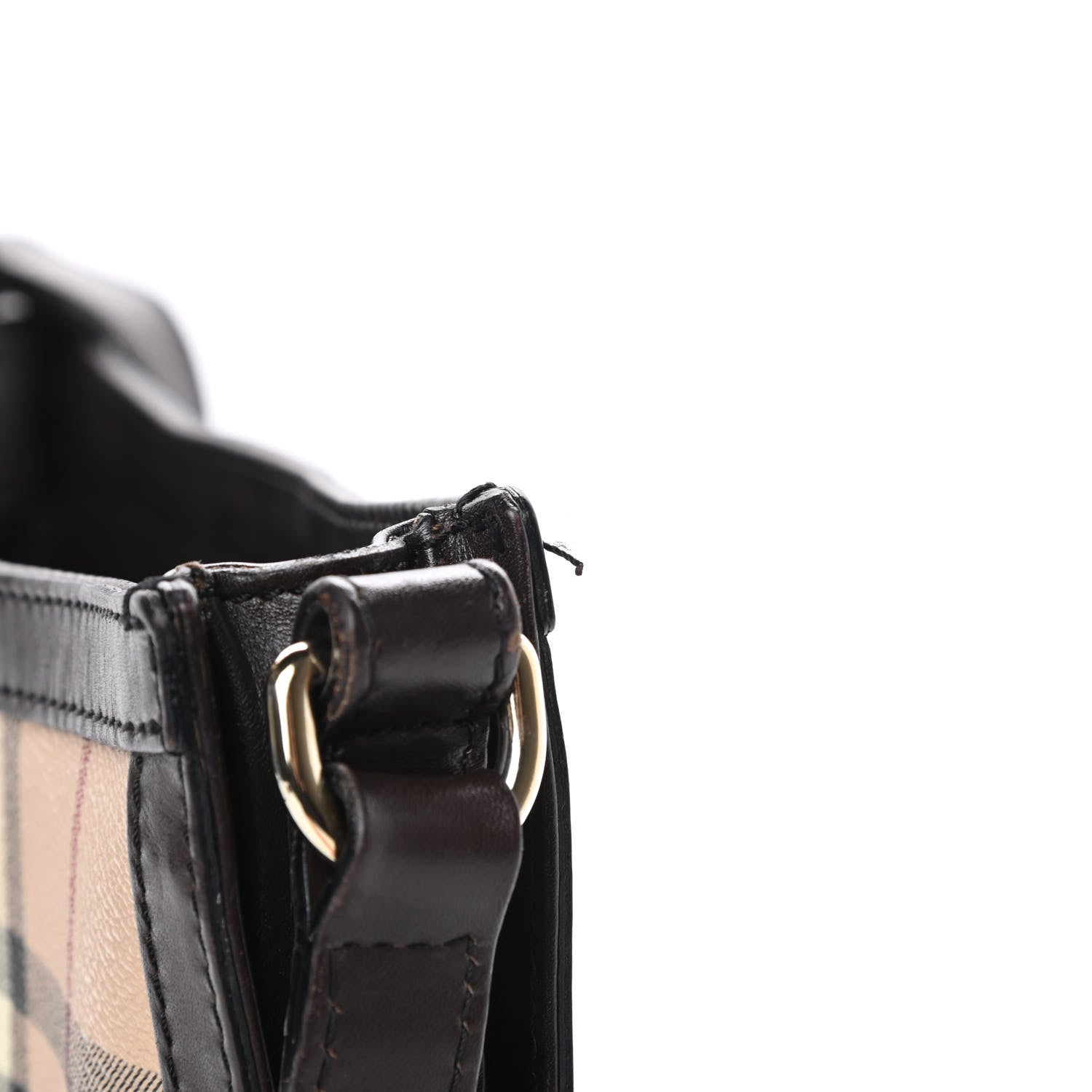 Burberry Haymarket Check Shoulder Bag Chocolate 14 of 15