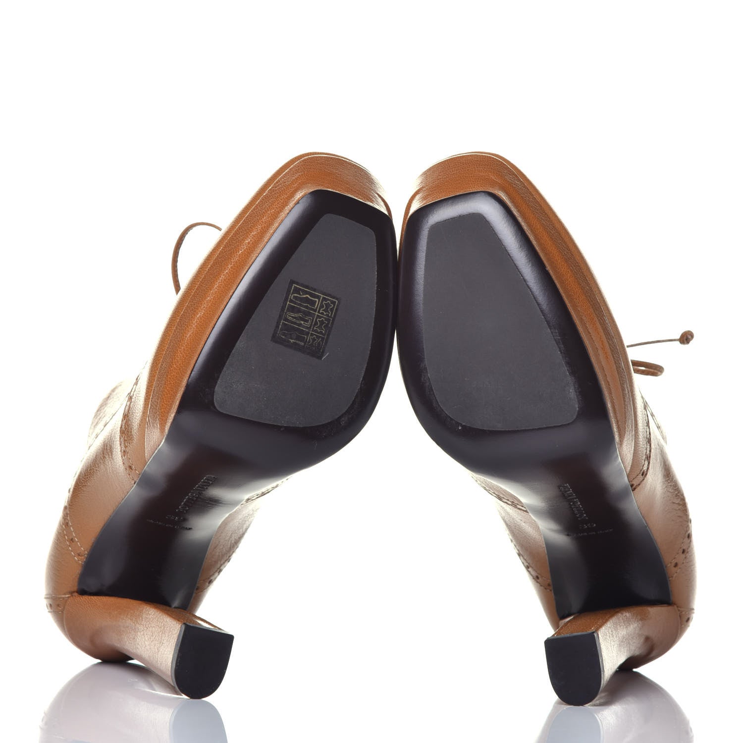 Bottega Veneta Smooth Goatskin Kari Oxford Lace Up Booties 39 Brown 5 of 7