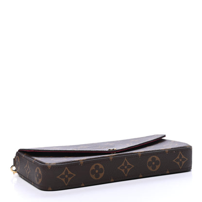 Louis Vuitton Monogram Pochette Felicie Chain Wallet Fuchsia 3 of 7