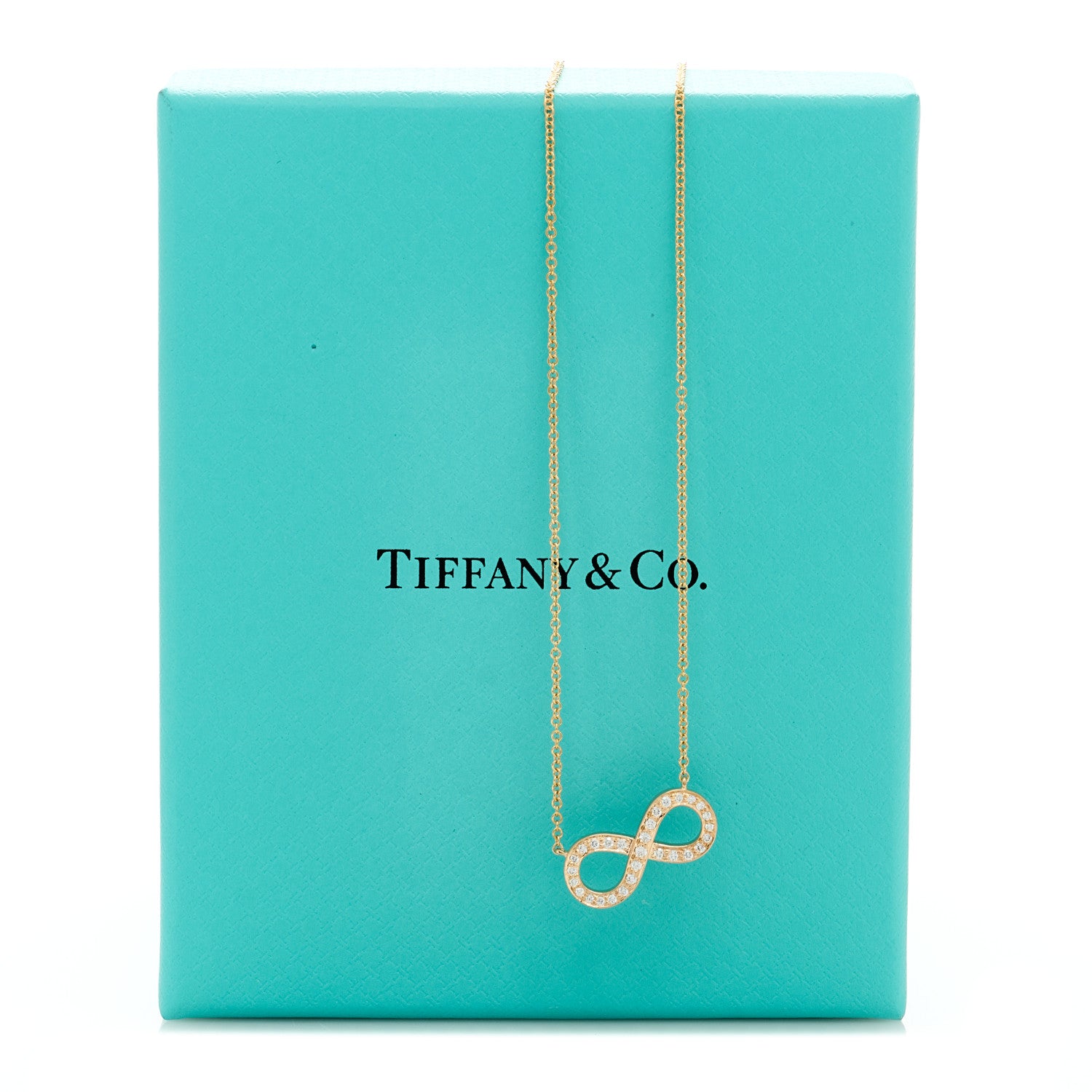 Tiffany 18K Rose Gold Diamond Infinity Pendant Necklace 6 of 6