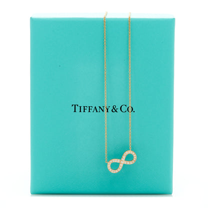 Tiffany 18K Rose Gold Diamond Infinity Pendant Necklace 6 of 6