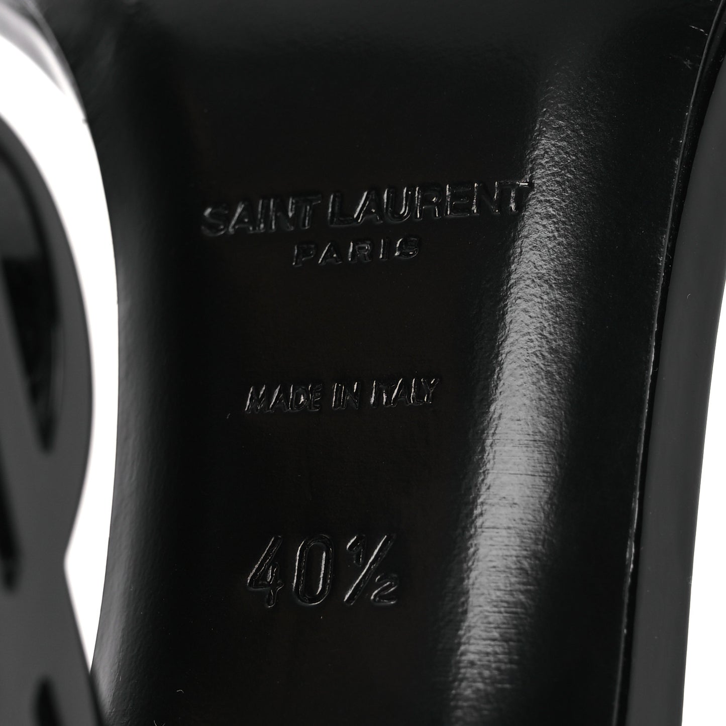 Patent Calfskin Opyum 110 Sandals 40.5 Black