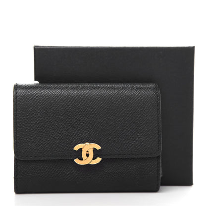 Chanel Grained Calfskin CC Flap Wallet Black 9 of 9