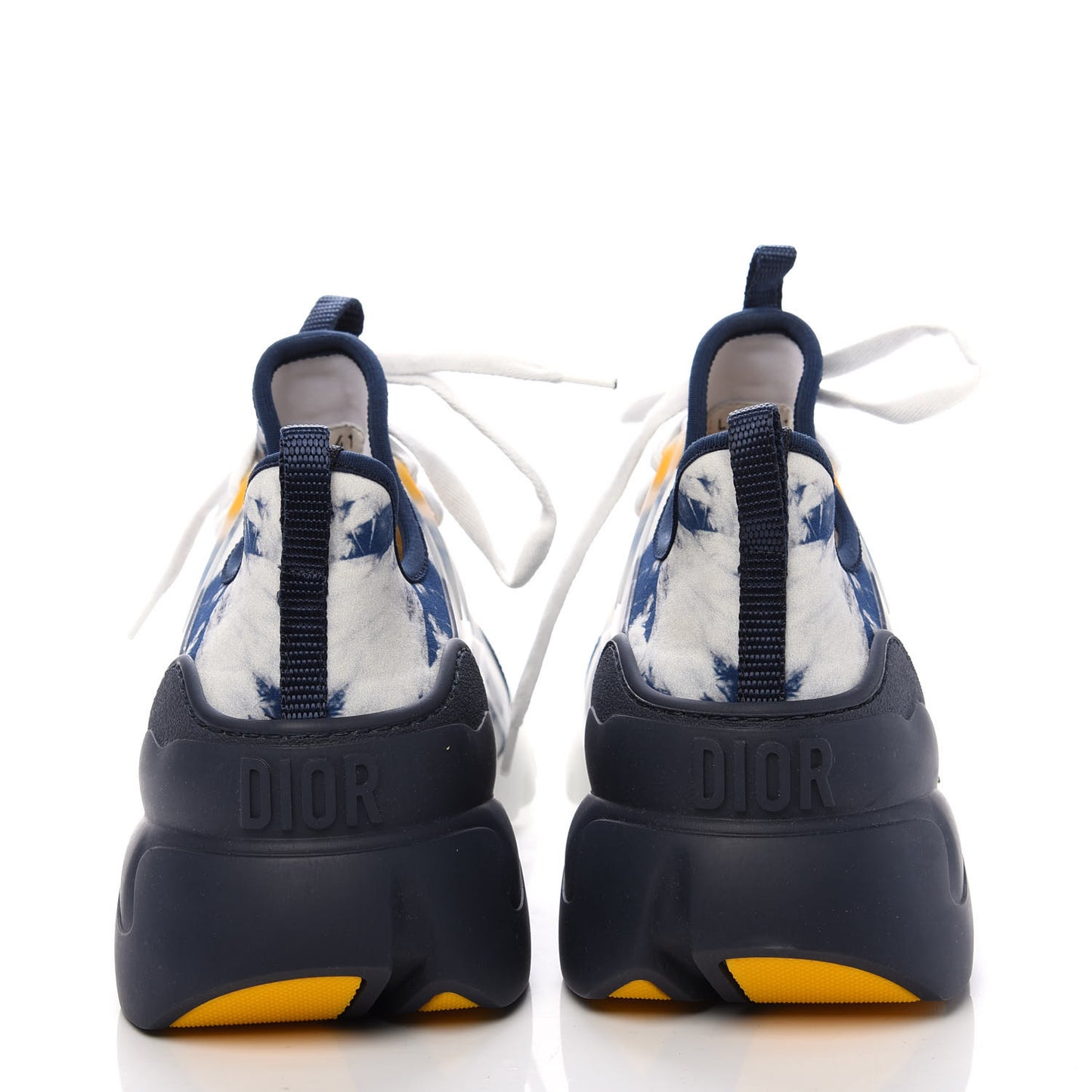 Technical Fabric Tie & Dior Print Womens D-Connect Sneakers 41 Denim