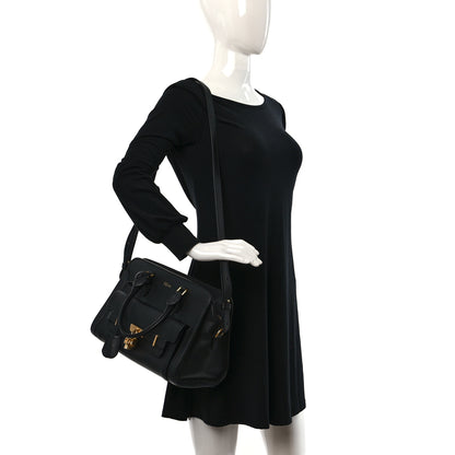 Alexander McQueen Pebbled Calfskin Padlock Pocket Tote Black 2 of 10