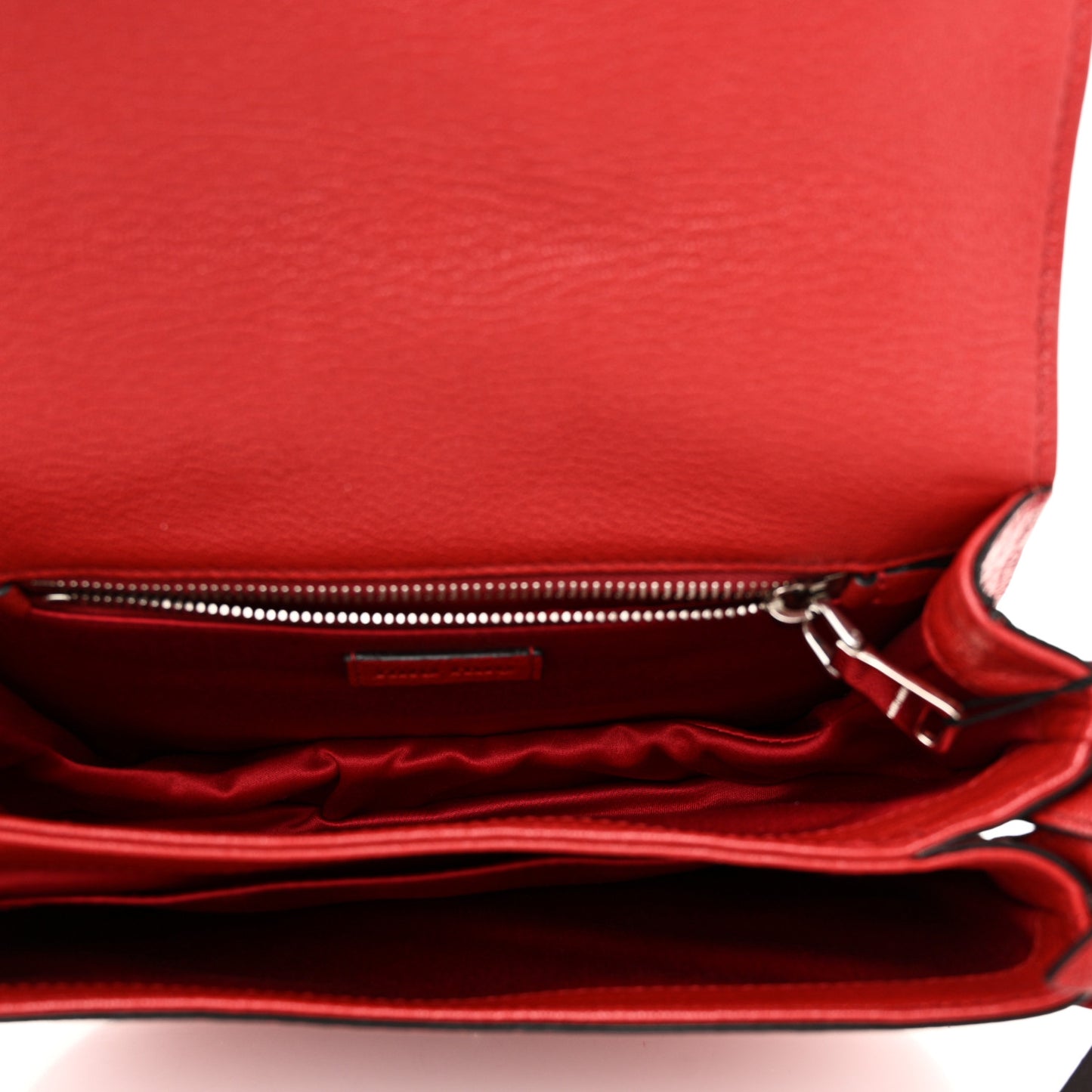 Goatskin Madras Flap Shoulder Bag Fuoco