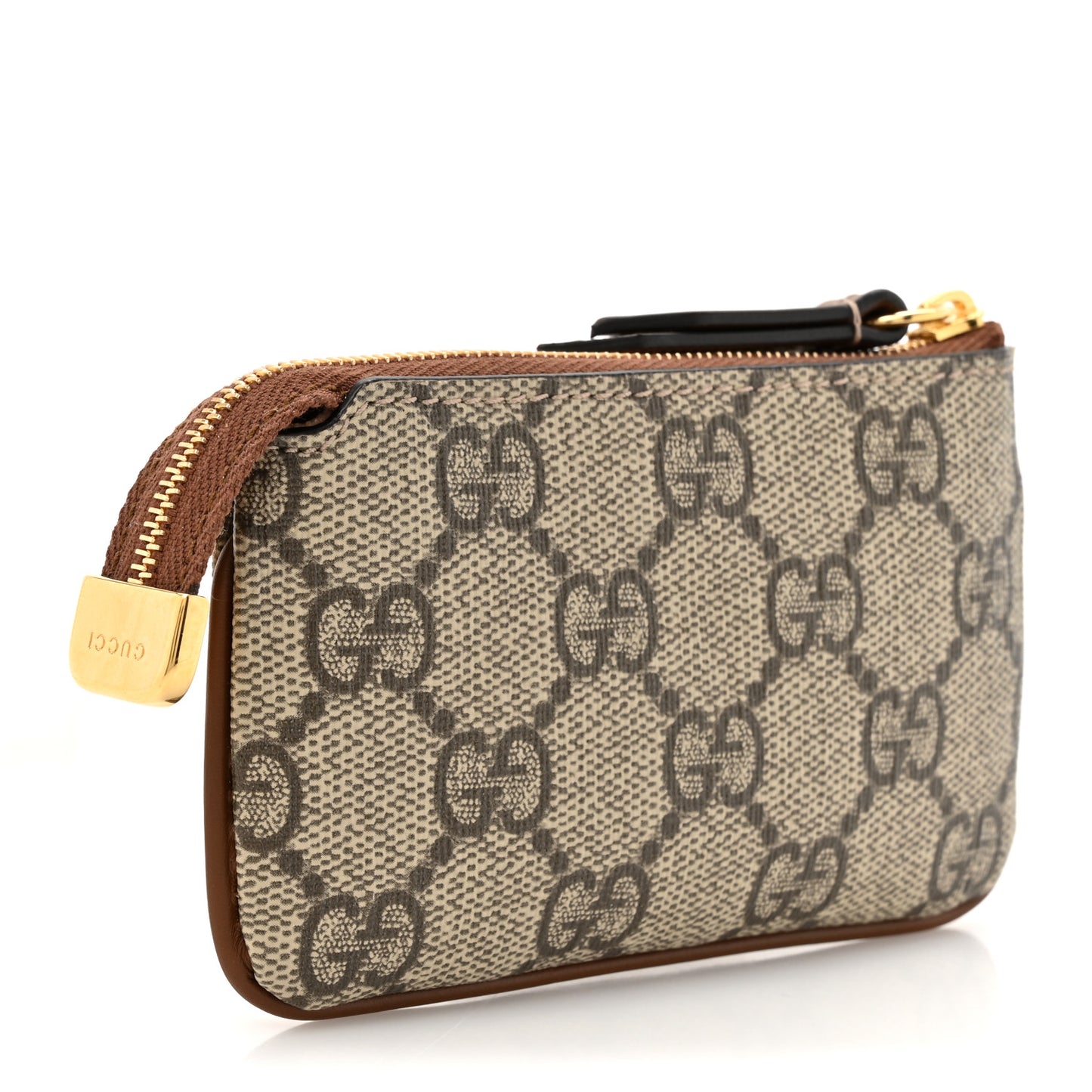 GG Supreme Monogram Key Case Beige Ebony Cuir