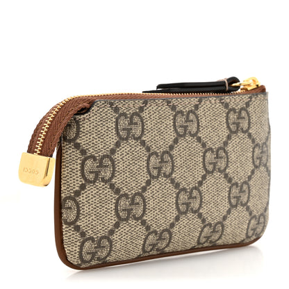 Gucci GG Supreme Monogram Key Case Beige Ebony Cuir 3 of 8