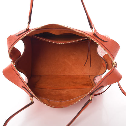 Celine Bullhide Calfskin Small Ring Handbag Burnt Orange 9 of 11