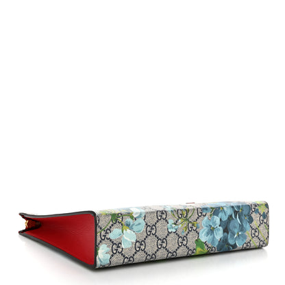 Gucci GG Supreme Monogram Blooms Large Cosmetic Case Beige Multicolor Blue Navy 4 of 10