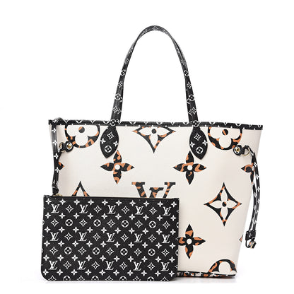 Louis Vuitton Monogram Giant Jungle Neverfull MM Ivory 1 of 9