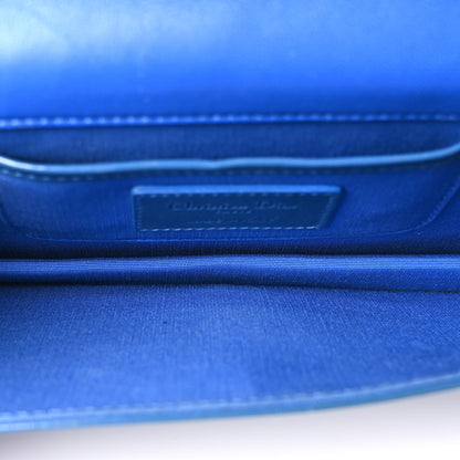 Christian Dior Patent Cannage Lady Dior Convertible Clutch Blue 5 of 9