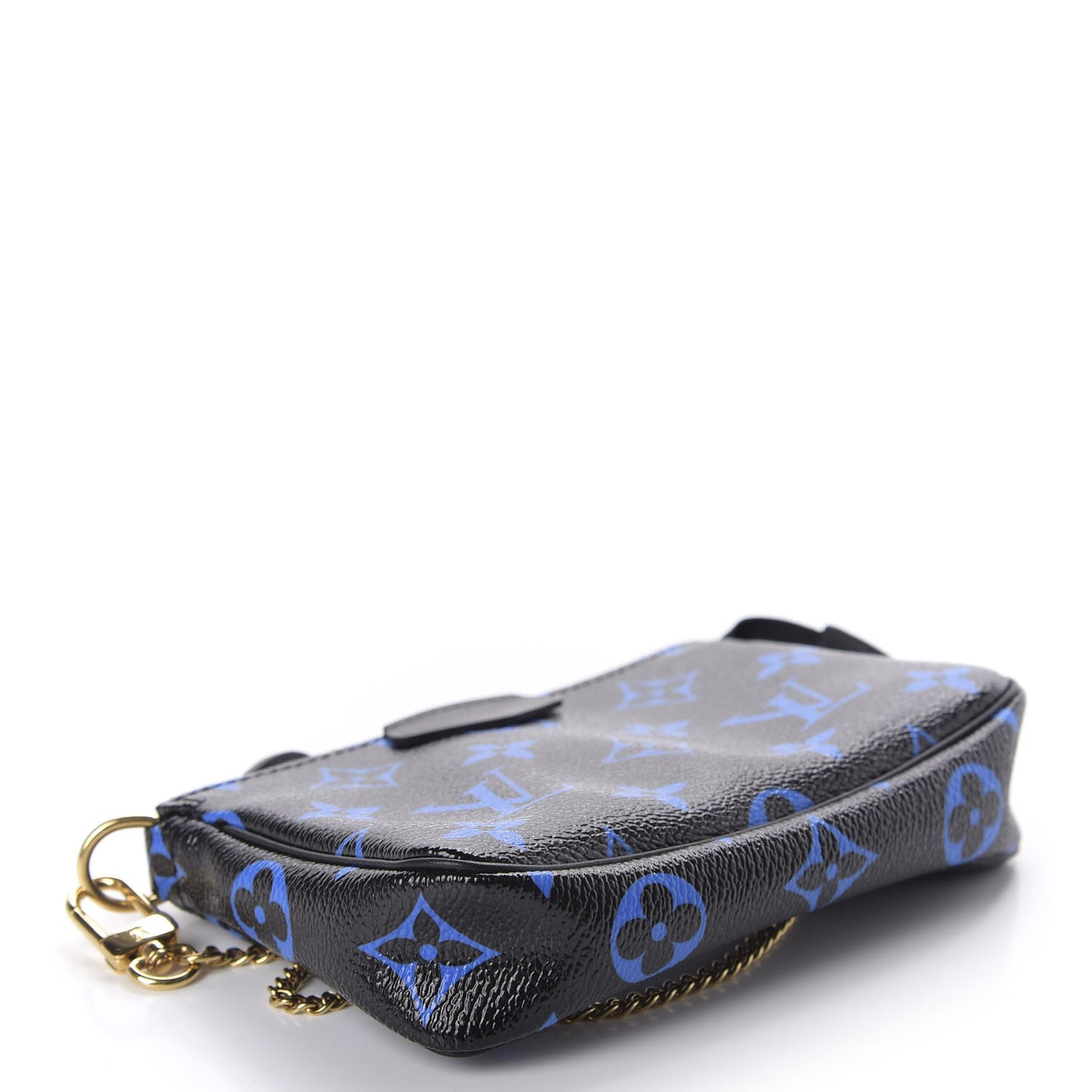 Colored Monogram Mini Pochette Accessories Blue Black